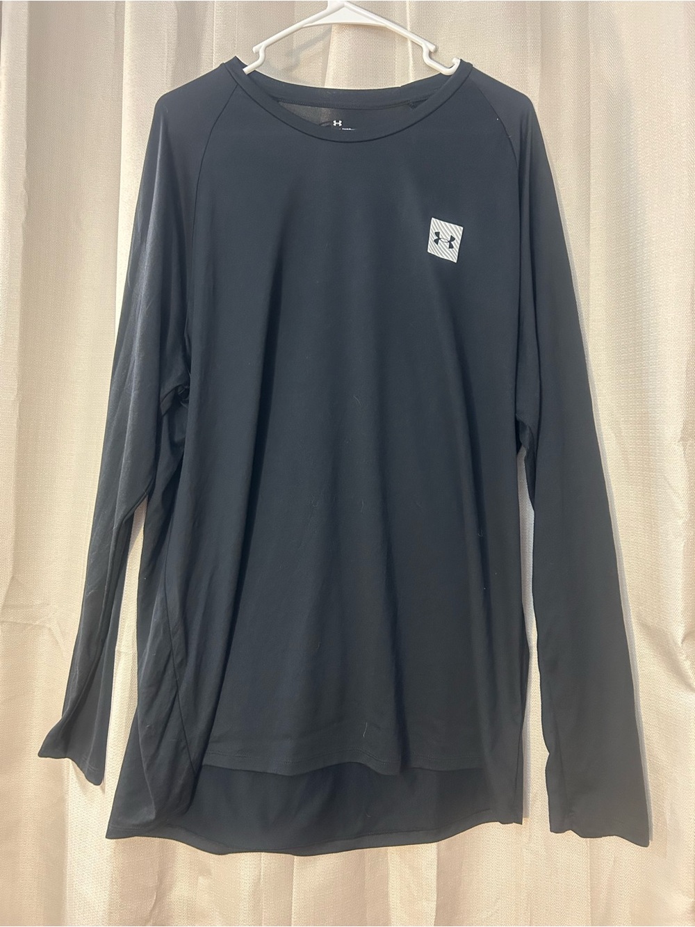 Under Armour Men's UA Tech Print Fill Long Sleeve Shirt Black 2XL